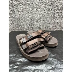 Suicoke X Vibram‎ Footbed & Outsole Moto Vs Suede Sliders Brown Mens Size US 7